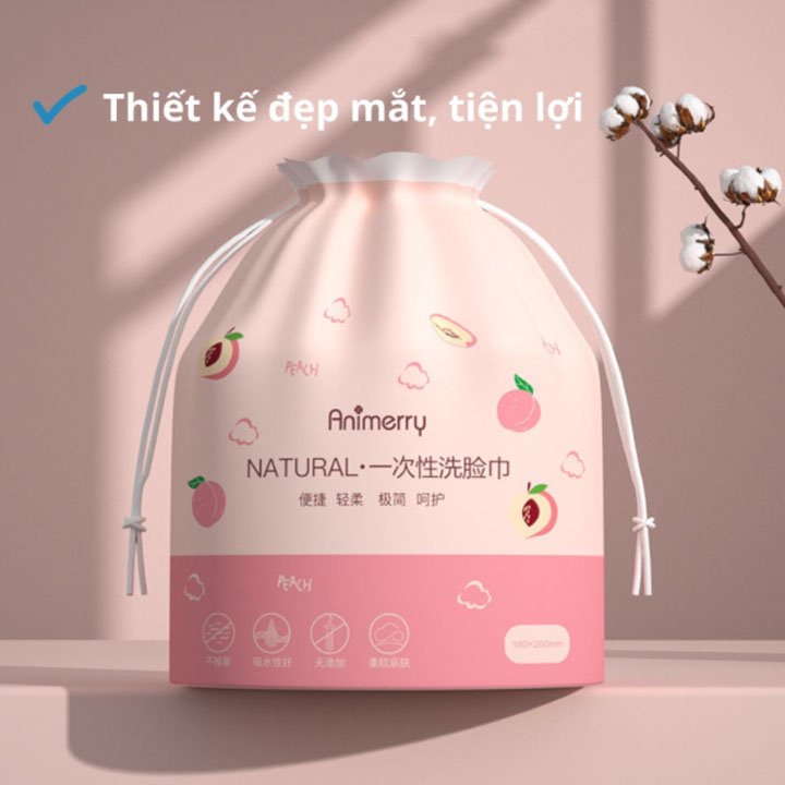 Khăn Mặt Khô Đa Năng dùng 1 lần Animerry lau mặt lau khô, lau ướt
