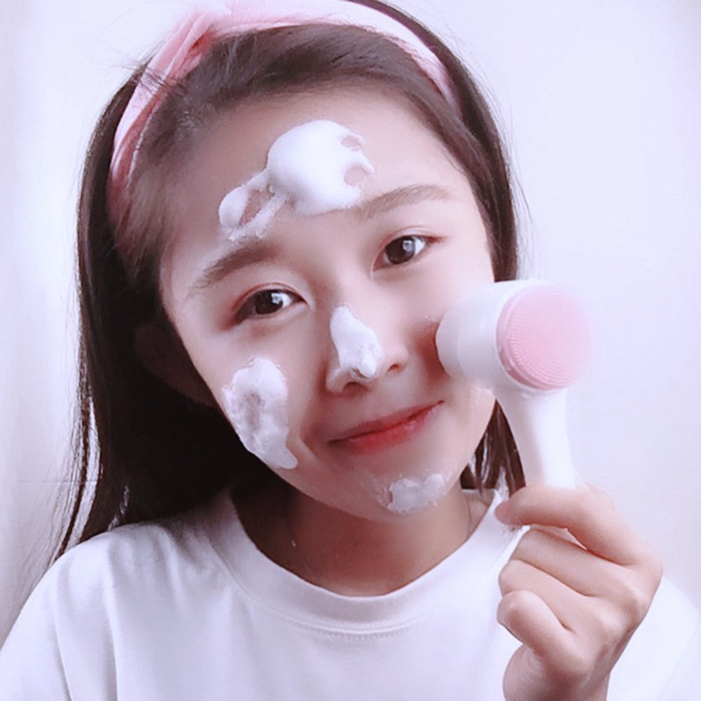 Bàn chải silicon 3D giúp rửa mặt sạch sâu