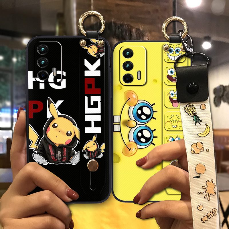 Ốp điện thoại silicon mềm chống nước có dây đeo tay cho oppo realme gt/gt neo/q3 pro 5g/x7 max/gt neo flash