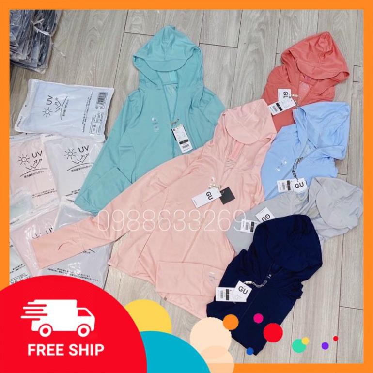 [Hàng xuất loại 1]Áo chống nắng nữ GU thông hơi cao cấp phiên bản 2021 - Mũ có khoá