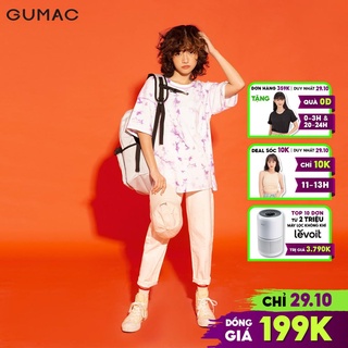 Quần Baggy nữ chạy gân GUMAC phong cách Hàn Quốc, QJA12186