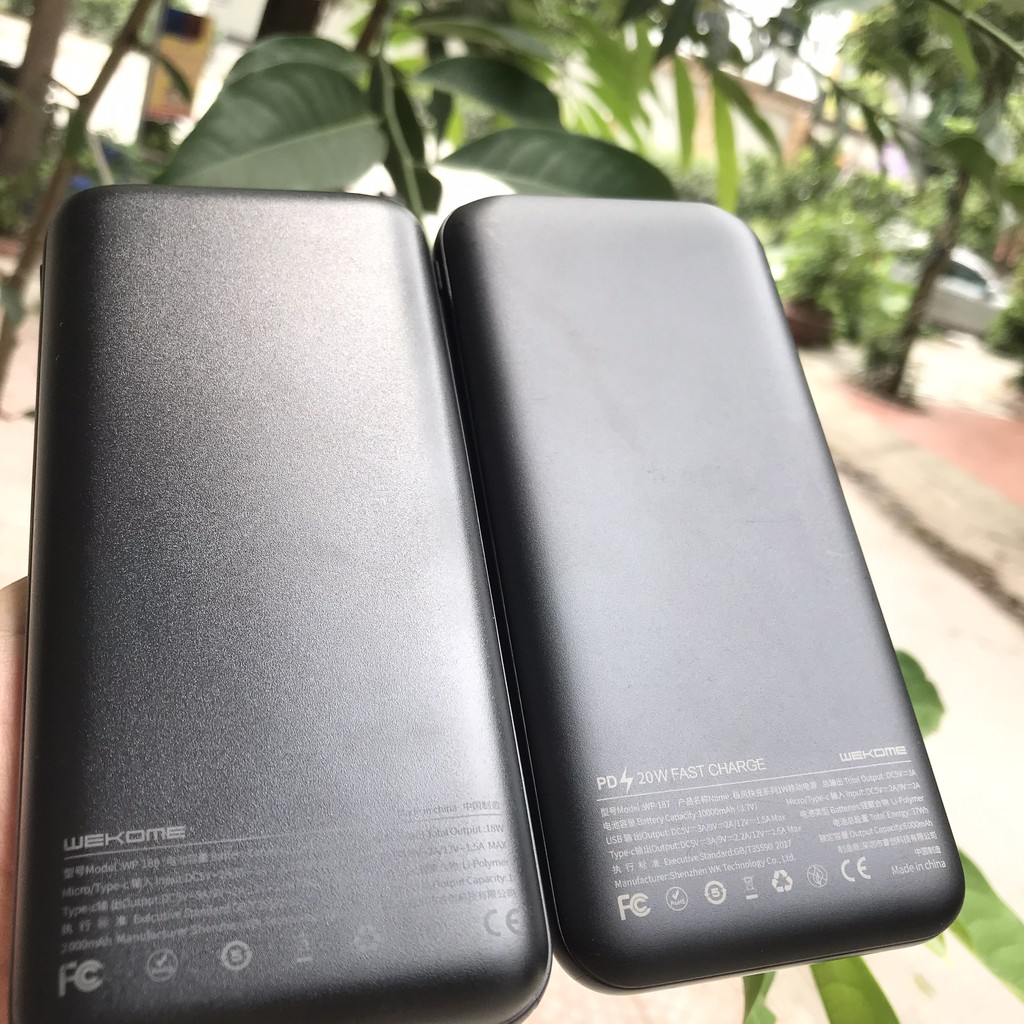 Pin Sạc Dự Phòng WK WP-187/WP-189 10000mAh/20000mAh Sạc Nhanh iPhone PD20W +Android QC3.0 Đa Năng