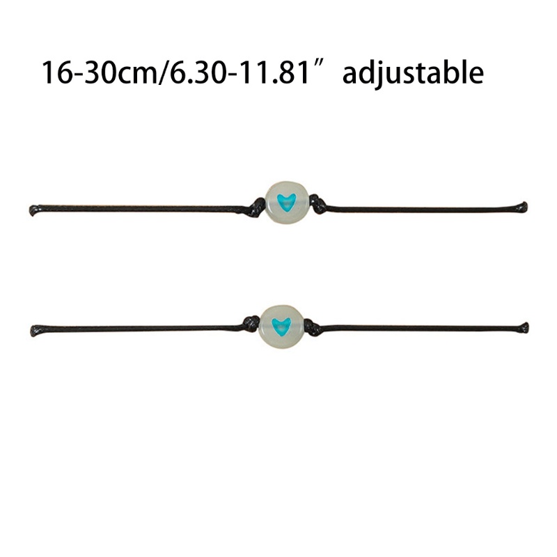 Set 2 Vòng Tay Chuỗi Hạt Dạ Quang Có Thể Điều Chỉnh Kích Thước