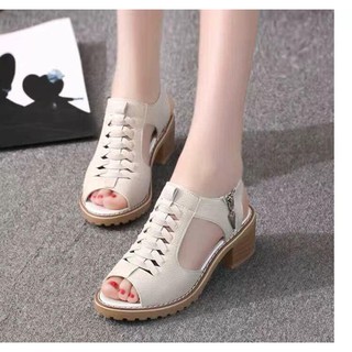 _ dép sandal nữ đế vuông cao 5,5cm cực dễ đi phong cách hàn quốc