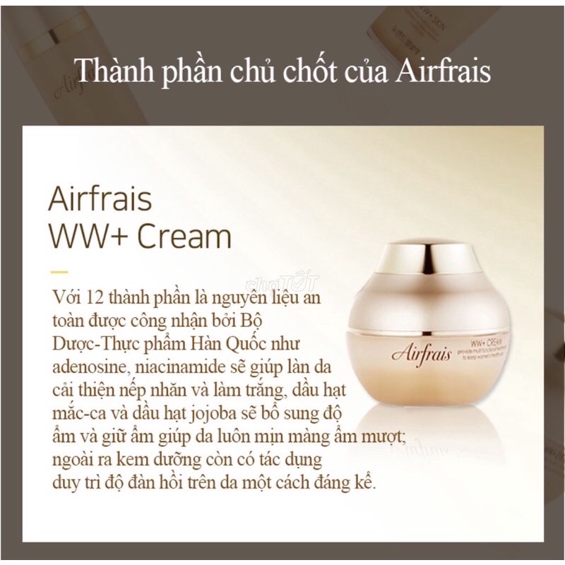 Kem duy trì đàn hồi giảm nếp nhăn Airfrais WW Rạng rỡ | BigBuy360 - bigbuy360.vn