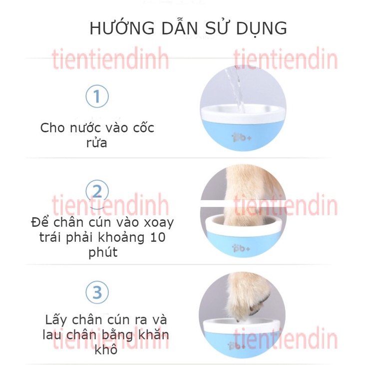 Cốc rửa chân chó mèo,vệ sinh thú cưng - T7052