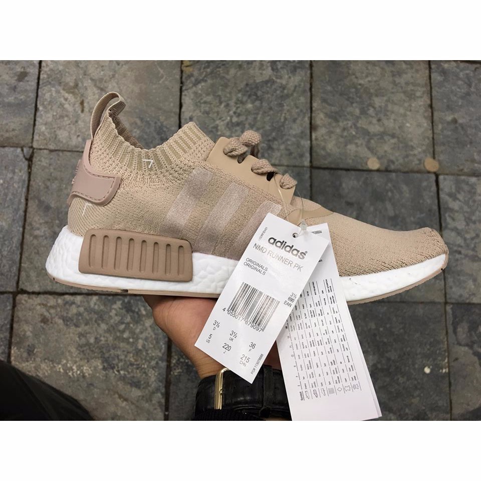 Giày Sneaker Nam Nữ Adidas NMD R1 nâu (fullbox+freeship)