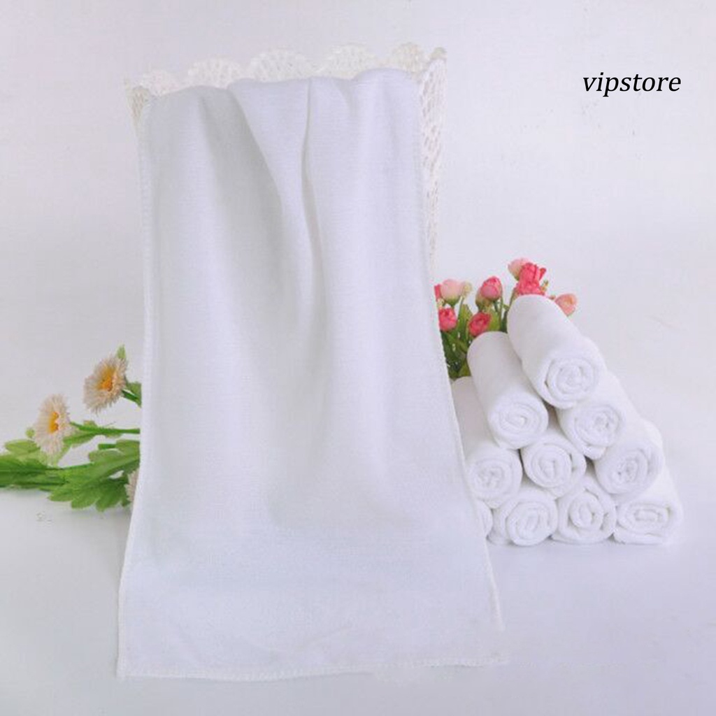 【VIP】 1 Pc White Soft Face Wash Towel， Home Hotel Bath Towel Washcloth Travel Hand Towel 30x70cm