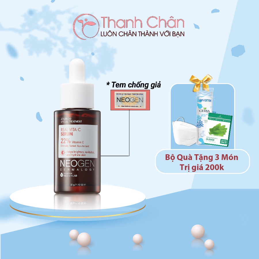 Tinh Chất Vitamin C Sap NEOGEN Giảm Thâm, Làm Sáng Da Neogen Dermalogy Real Vita C Serum 32g