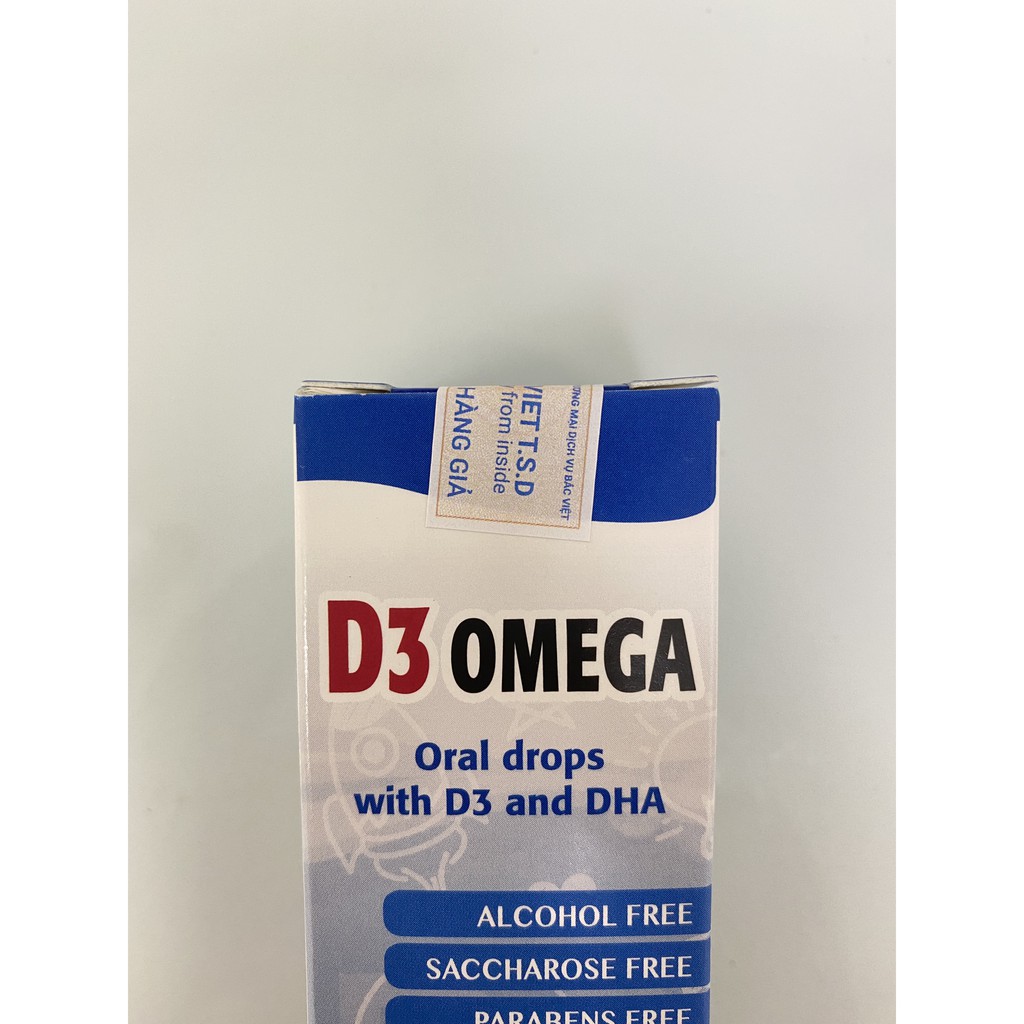 D3 Omega.Bổ Sung Vitamin D3,DHA Giúp Phát Triển Chiều Cao,Trí Não Toàn Diện Cho Bé