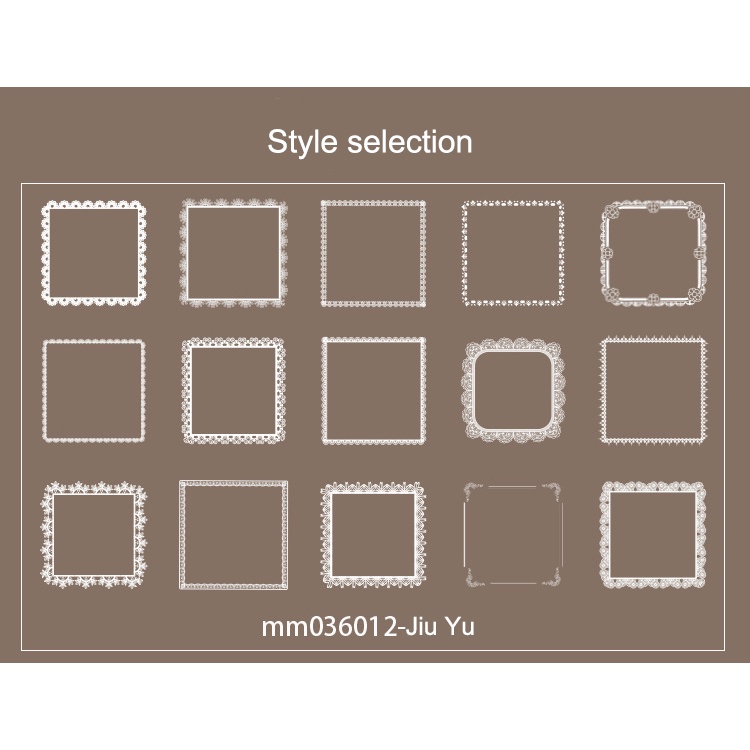 Bộ 15 Miếng Dán Trang Trí Sổ Tay/Nhật Ký DIY Phối Ren Kiểu Vintage Sáng Tạo