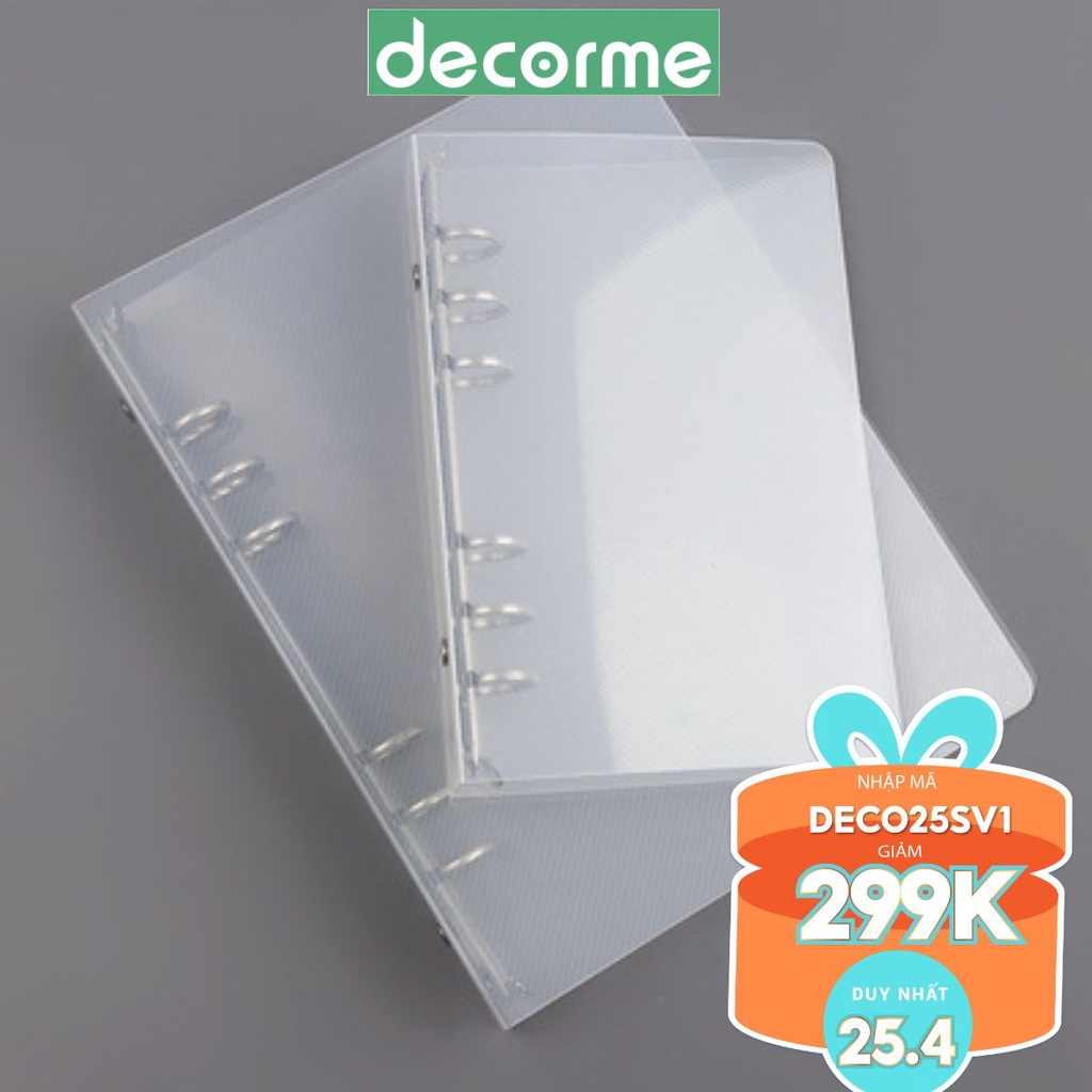 |B5-A5-A6| Bìa sổ còng trong vân kẻ DECORME