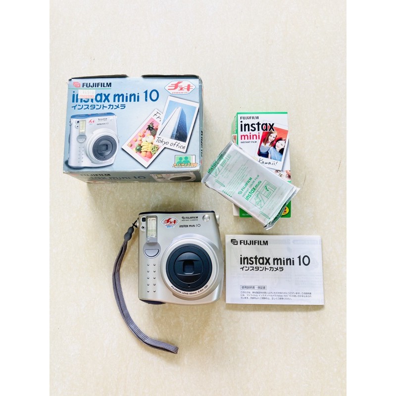 Máy chụp ảnh lấy liền Fujifilm Instax Mini 10, tặng kèm pin và 1 hộp film 10 tấm date