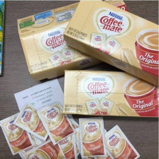 Combo 10 gói Bột kem sữa coffee mate của Mỹ, KETO, DAS, LOW CARB dùng pha với cacao, cafe, trà Thái. Nhập khẩu Mỹ
