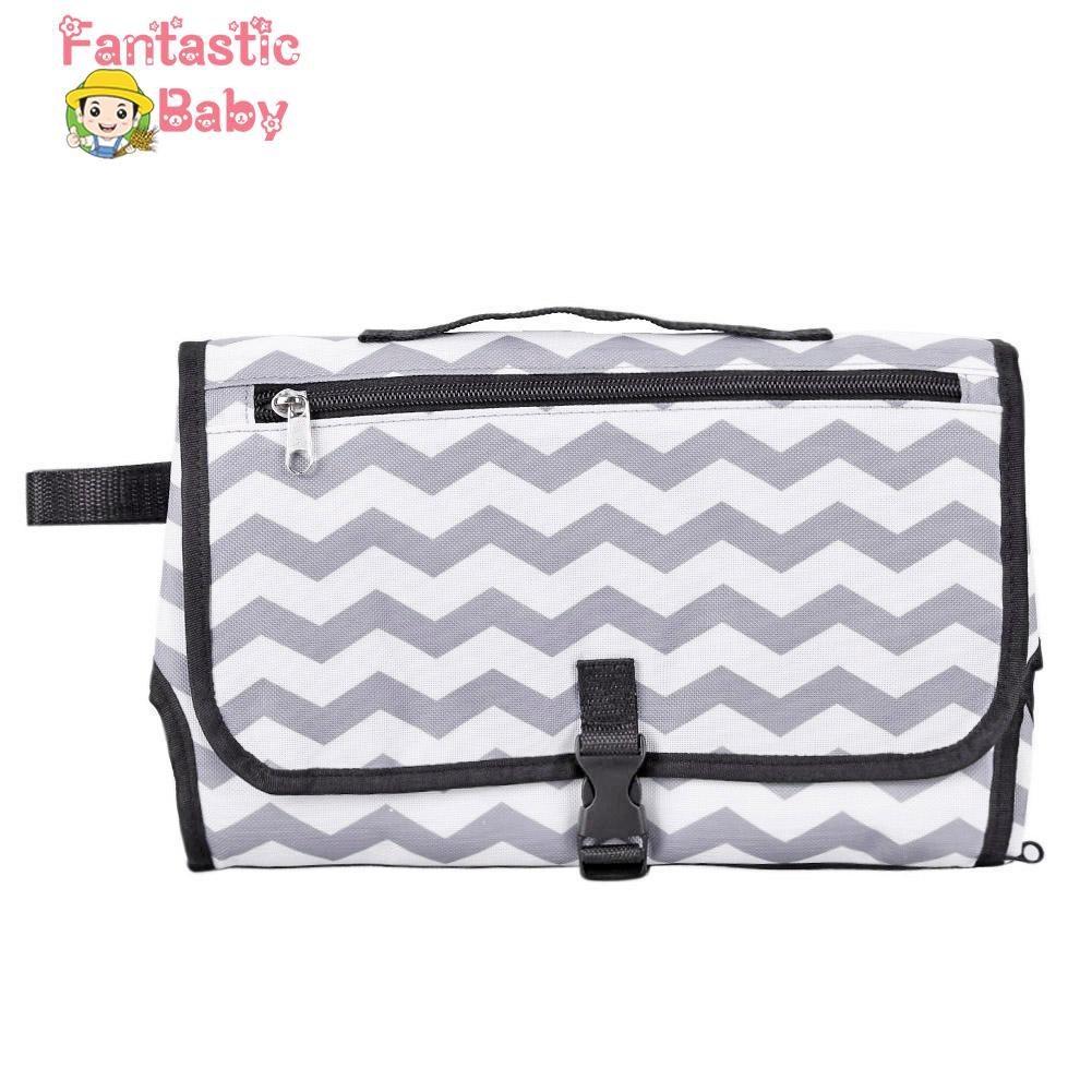 Interesting❀Portable Waterproof Changing Diaper Pad Foldable Baby Diaper Cover Mat Bag