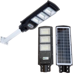 Đèn đường Led Năng Lượng Mặt Trời NLMT 100w 150w liền thể tích hợp tấm Pin cảm biến chiếu sáng sân vườn có kèm ống sắt