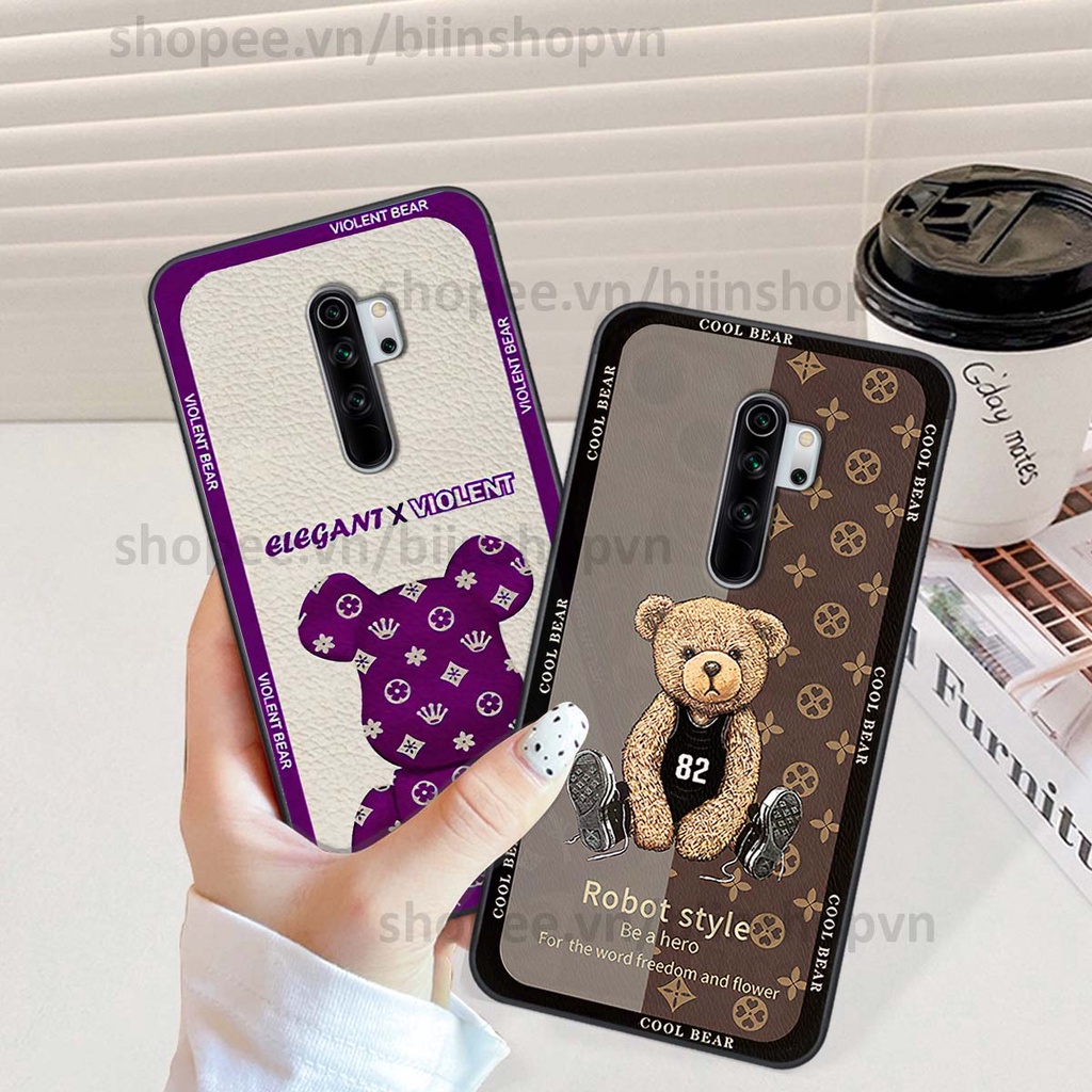 Ốp Xiaomi Redmi Note 8 / Note 8 Pro hình gấu bear brick đẹp độc lạ, thời trang, cá tính