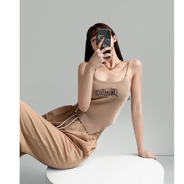 Cocory vn Thời Trang Áo Croptop Sát Nách Dáng Ôm Thiết Kế Quyến Rũ Dễ Phối Đồ Cho Nữ