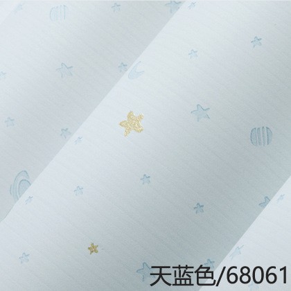 53cm * 9.5m wallpaper Non-self-adhesive non-woven Hình nền không dệt Chất kết dính Sao mặt trăng hình nền trẻ em bầu trời đêm xanh Bé trai phòng ngủ không dệt hình nền hoạt hình công chúa