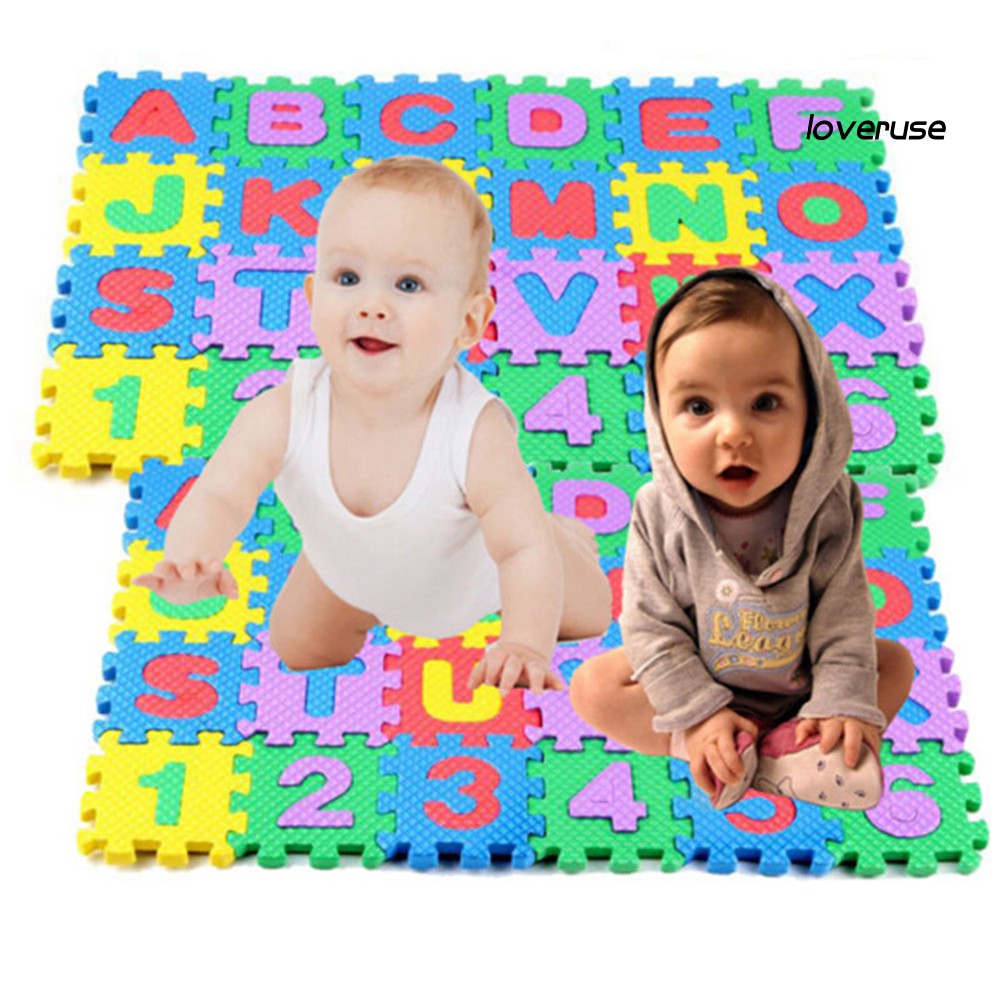 Set 36 Miếng Xốp Ghép Hình In Chữ Cái Cho Bé