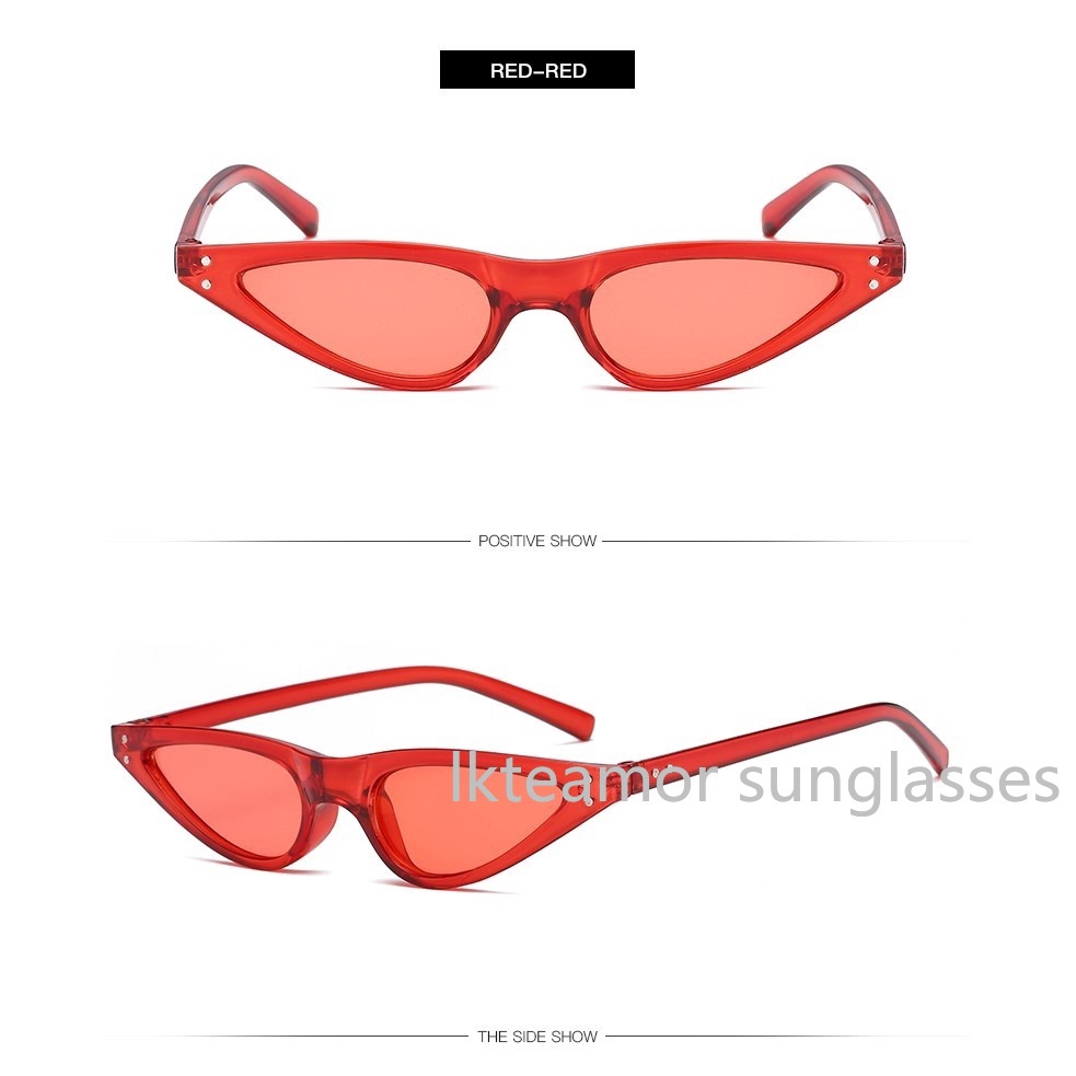 Kính mát mắt mèo hình tam giác thời trang vintage cho nữ