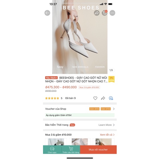 Pass giày Beeshoes sz 36