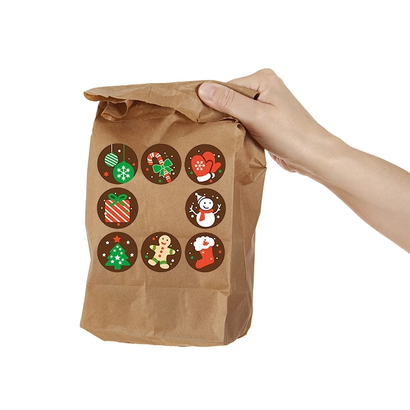 1 Cuộn 500 Miếng Dán Trang Trí Giáng Sinh