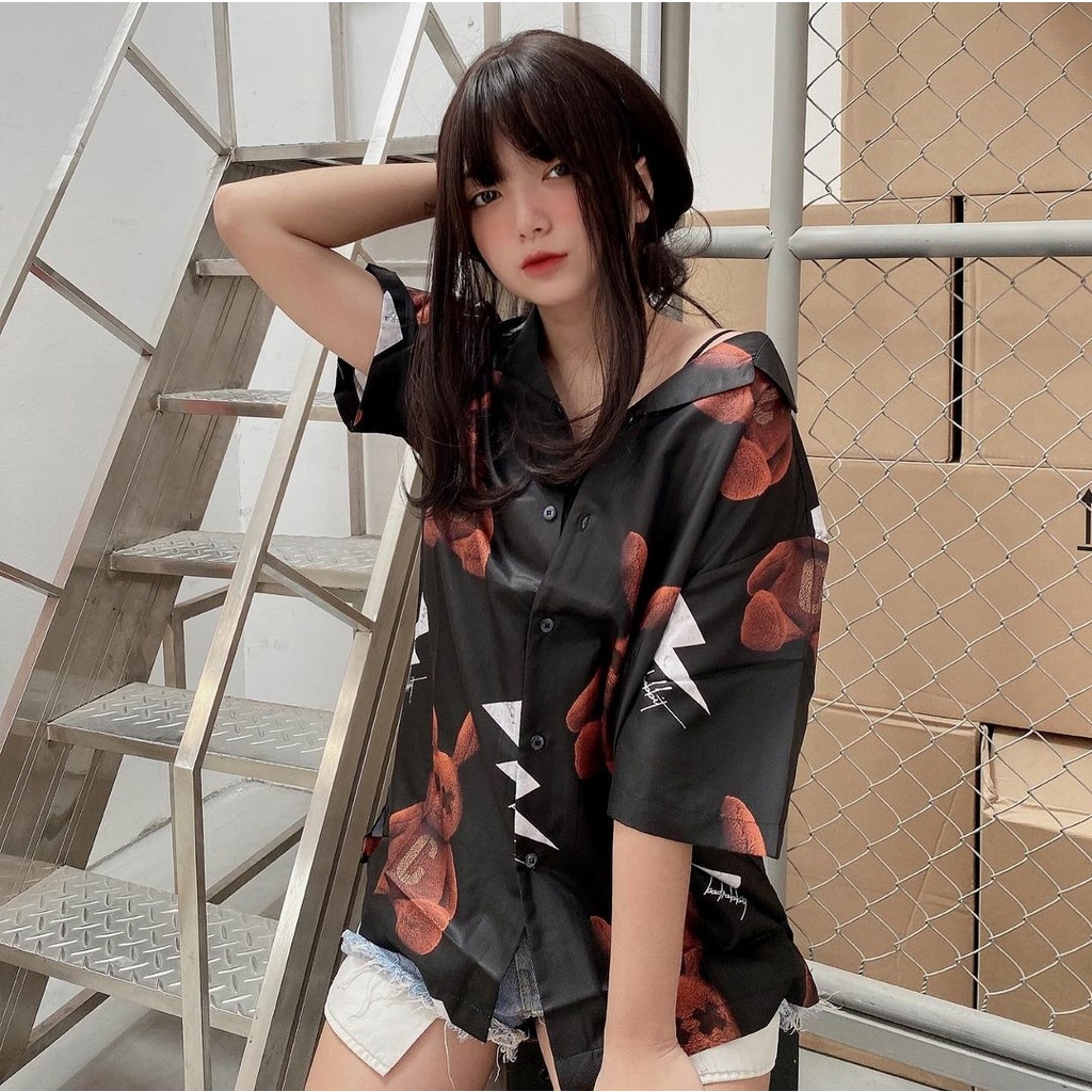 Áo Sơ Mi Ngắn Tay Nam/Nữ THỎ BAD | SƠ MI LỤA CNK 100% | SIZE 40-100KG