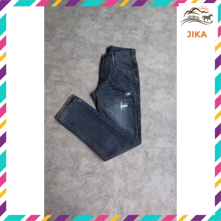 Quần Jeans nam ống suông cao cấp không phai màu JIKA STORE JK900