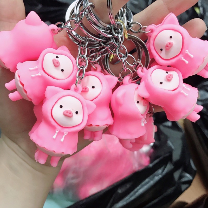 Sỉ 10 móc khoá nhựa dẻo không dây cao cấp