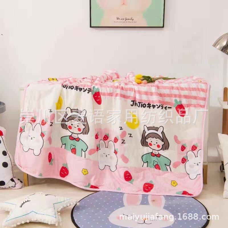 Chăn đũi 2 mặt đắp hè thu cho bé yêu ( 110x130cm) nhiều hình dễ thương cho bé