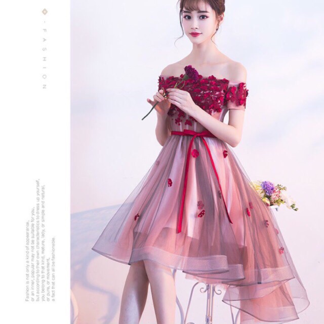SALE 30% ĐẦM XÒE ĐUÔI TÔM ĐÍNH HOA