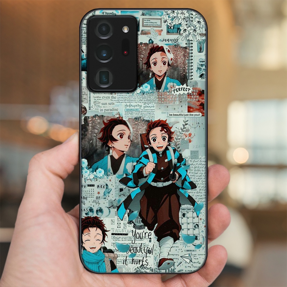 Ốp lưng Samsung Note 20 Ultra viền đen in hình Tanjiro Kimetsu No Yaiba