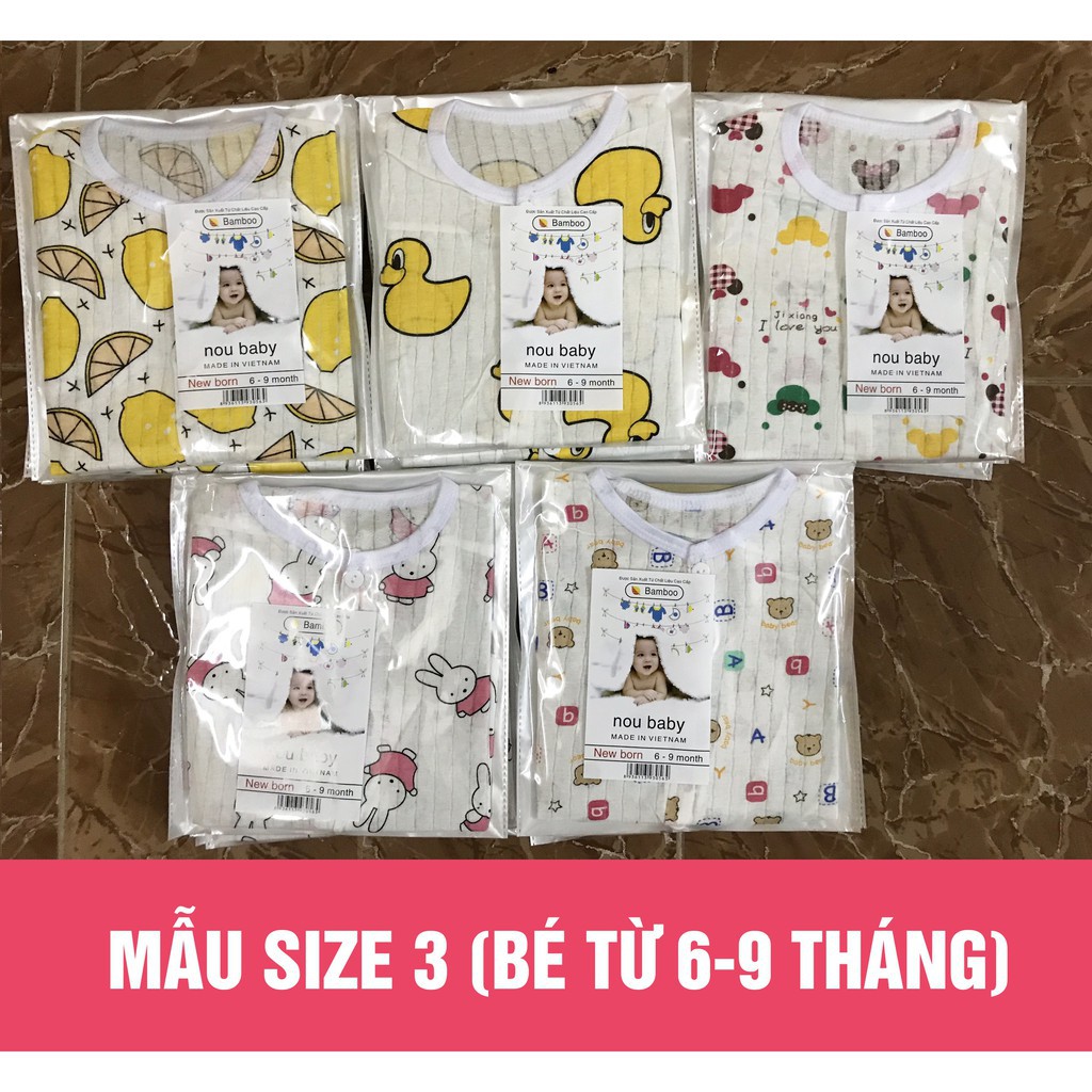 Bộ cotton giấy mặc hè siêu mát (đủ size từ sơ sinh đến 15 tháng tuổi)