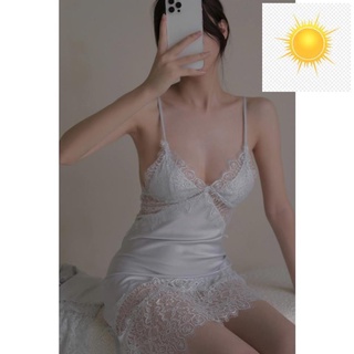  [LL750] Đầm Ngủ Sexy lụa phối ren tà xèo - Váy Ngủ Quảng Châu CÔ CHỦ NHỎ CHUYÊN SỈ  #8