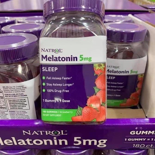 Kẹo Ngủ NATROL Melatonin SLEEP 5mg kẹo ngậm - kẹo dẻo