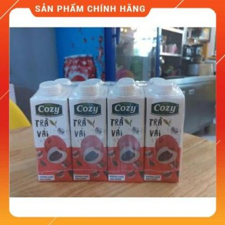 Trà cozy thùng 24 hộp 225ml - vải, trà tắc mật ong, trà đào sả - Trà hoa quả uống liền