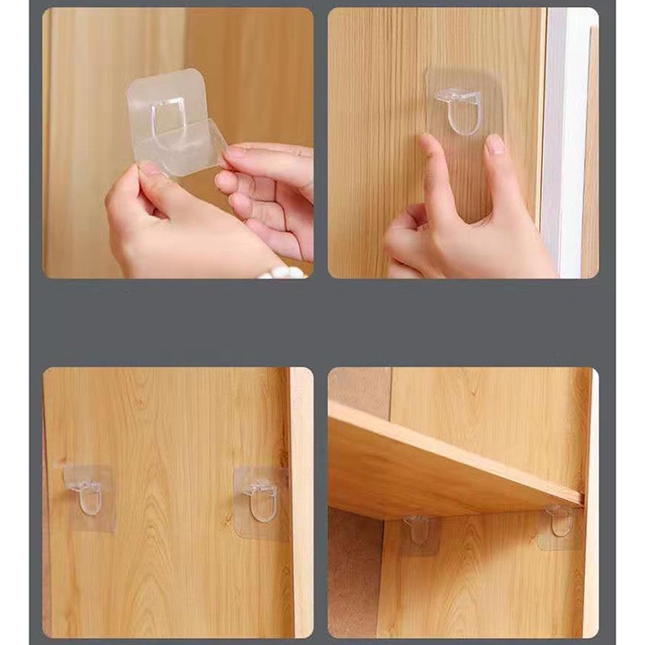 Miếng dán đỡ kệ chữ L hongkong_store sieure888 miếng dán silicon siêu dính