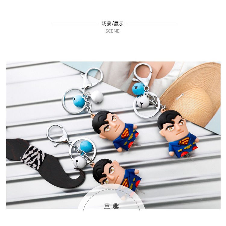 Móc Khóa phát sáng đèn led SUPERMAN Có Nhạc Có Đèn 3 trong 1 phong cách độc đáo cá tính