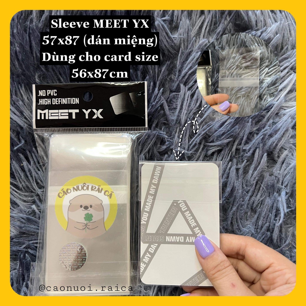 [CÓ SẴN] SLEEVE MEET YX DÁN MIỆNG BẢO VỆ CARD - Cáo nuôi rái cá