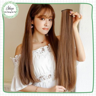 Tóc giả nữ dài thẳng độn phồng tự nhiên – set 3 dải tóc kẹp phồng 60cm nhiều màu trẻ trung cá tính - Cô nàng sư tử