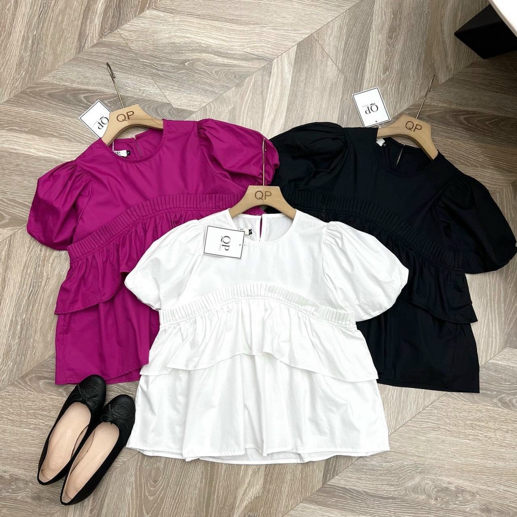 áo babydoll bánh bèo xếp ly tầng xinh