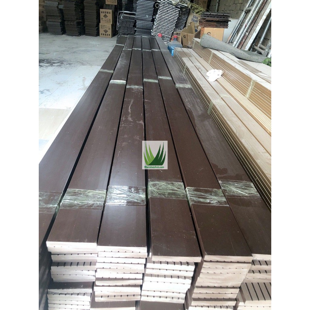 Trọn bộ 16 thanh đa năng dài 75cm, trang trí ban công sân vườn gỗ nhựa composite