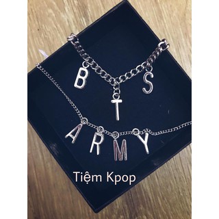 Combo 1 dây chuyền army + 1 lắc tay bts