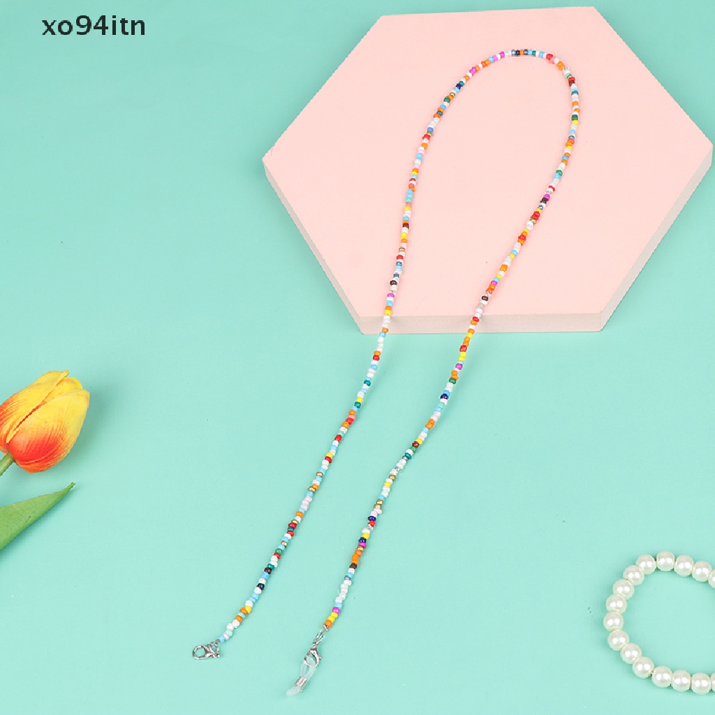 【tn】 Anti-lost Beaded Chain Face Lanyards Reading Glasses Straps Mask Cord Holder .