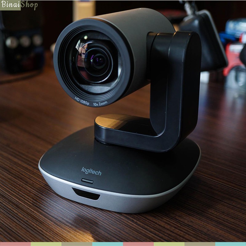 Logitech PTZ Pro 2 - Webcam Hội Thảo Trực Tuyến Chất Lượng Cao, Full HD 1080p, Zoom 10x, Điều Khiển Từ Xa