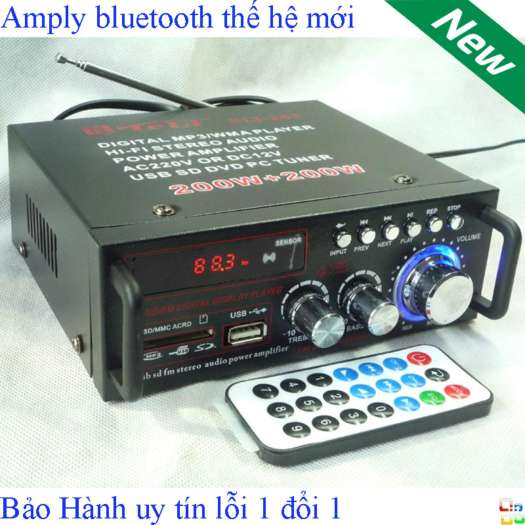 Âm ly hát Karaoke tại nhà. Bluetooth, HAmpli Bluetooth Tely Blj253 Đa Năng Tích Hợp Fm,Cổng Usb,Thẻ Sd,2 Cổng Mic Hát.