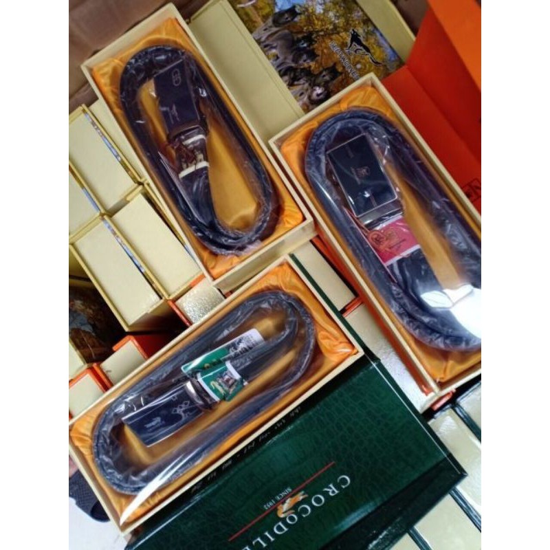 DÂY THẮT LƯNG DA CÁ SẤU NAM HÀNG FULL HỘP