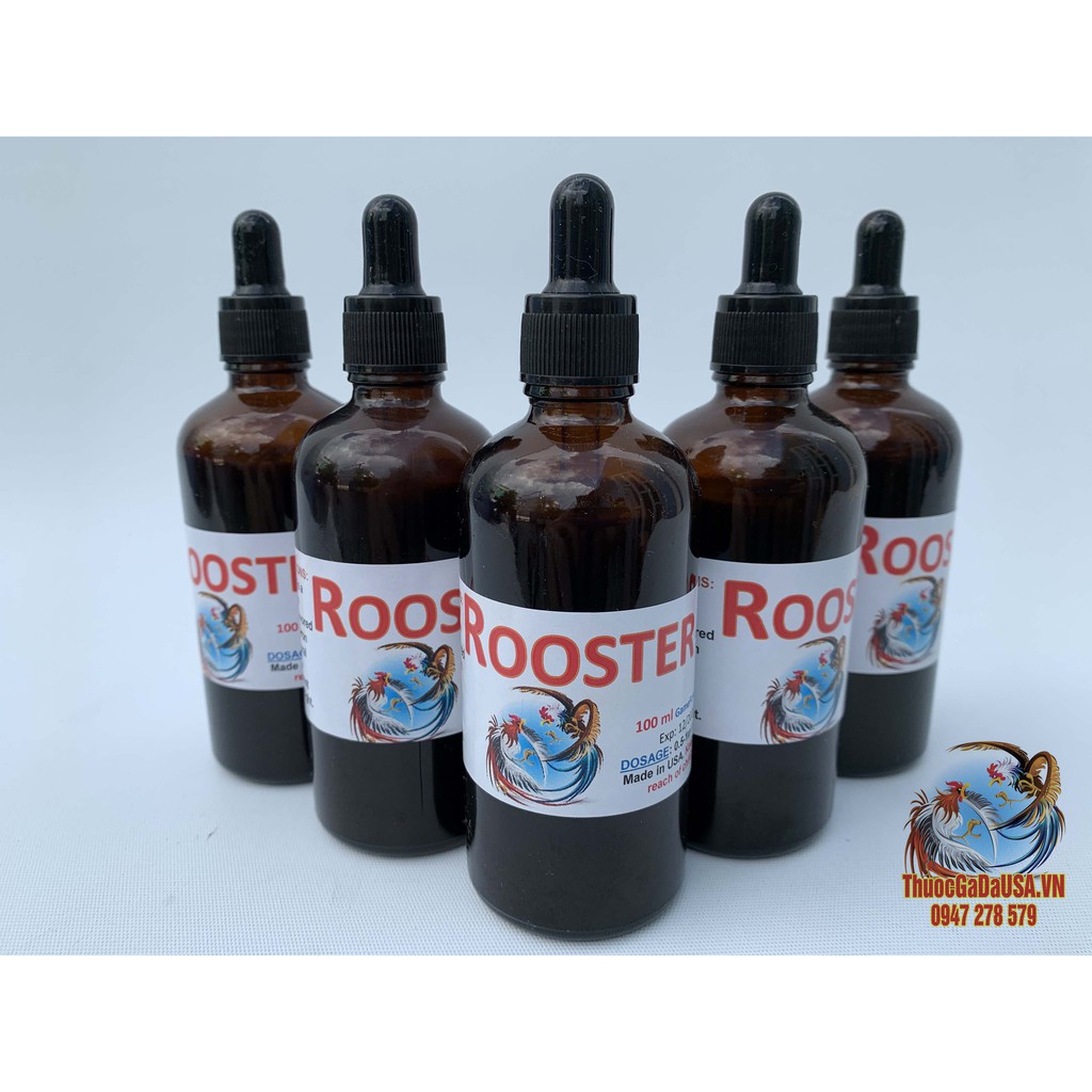 Thuốc Nuôi Gà Đá Rooster Cung Cấp Vitamin Dinh Dưỡng Giúp Gà Ăn Khỏe (Chai 100ml)