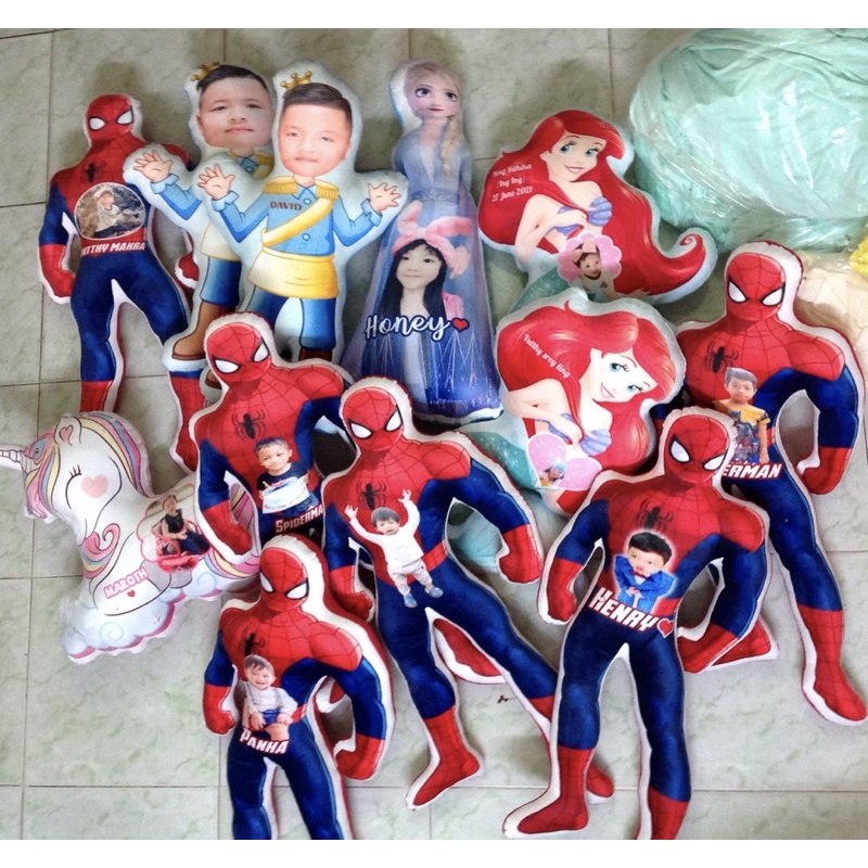 Người nhện Spiderman nhồi bông in ảnh bé